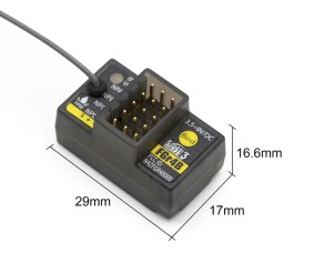Flysky FGR4B 2.4Ghz 4 Channel Receiver, Lay Down with External Antenna