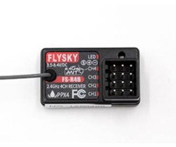 Flysky FS-R4B 2.4Ghz 4 Channel Receiver with ANT protocol - external antenna -  weight 5 gr