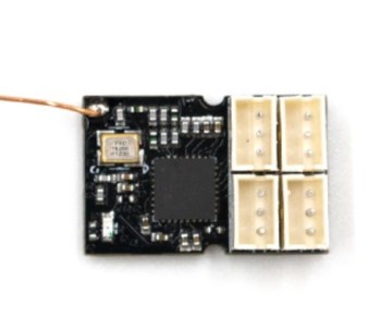Flysky FS-R4M 2.4Ghz 4 Channel Receiver with ANT protocol - 1 way - external antenna - mini receiver - weight 3 gr