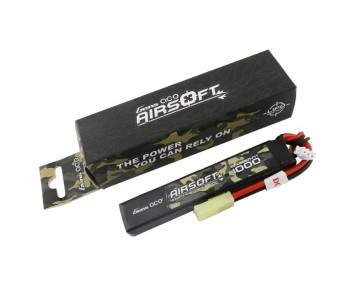 Gens Ace - 889 - Airsoft 1000mAh 2S1P 7.4V 25C LiPo Tamiya Plug 106x19x12mm