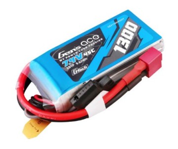 Gens Ace - 1791 - G-Tech 1300mAh 2S1P 7.4V 25C LiPo Battery Pack with Deans Plug Soft Pack (72x35x17mm +/- Manufacturer's Specifications)