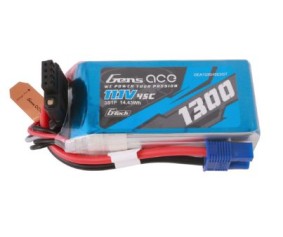 Gens Ace - 1715 - G-Tech 1300mAh 3S1P 11.1V 45C LiPo Battery Pack with EC3 Plug Soft Pack (73x35x22.6mm +/- Manufacturer's Specifications)