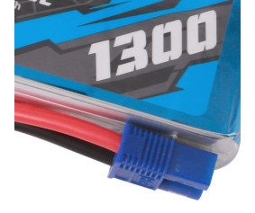Gens Ace - 1715 - G-Tech 1300mAh 3S1P 11.1V 45C LiPo Battery Pack with EC3 Plug Soft Pack (73x35x22.6mm +/- Manufacturer's Specifications)
