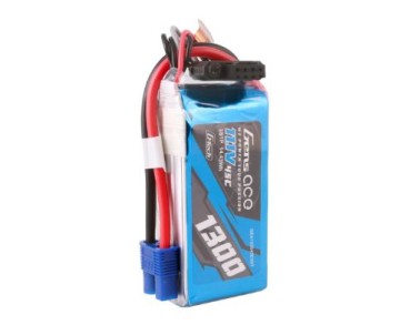 Gens Ace - 1715 - G-Tech 1300mAh 3S1P 11.1V 45C LiPo Battery Pack with EC3 Plug Soft Pack (73x35x22.6mm +/- Manufacturer's Specifications)
