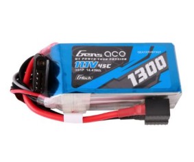 Gens Ace - 1716 - G-Tech 1300mAh 3S1P 11.1V 45C LiPo Battery Pack with Universal Plug Soft Pack (73x35x22.8mm +/- Manufacturer's Specifications)