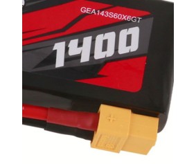 Gens Ace - 1753 - G-Tech 1400mAh 3S1P 11.1V 60C LiPo Battery Pack with XT60 Plug Soft Pack (87x34x18.5mm +/- Manufacturer's Specifications)