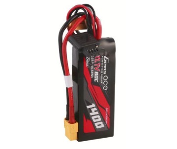 Gens Ace - 1753 - G-Tech 1400mAh 3S1P 11.1V 60C LiPo Battery Pack with XT60 Plug Soft Pack (87x34x18.5mm +/- Manufacturer's Specifications)