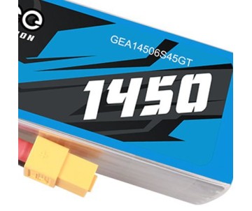 Gens Ace - 1717 - G-Tech 1450mAh 6S1P 22.2V 45C Lipo Battery Pack with XT60 Plug Soft Pack (118x35x26mm +/- Manufacturer's Specifications)