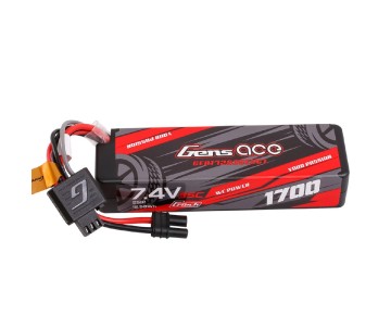 Gens Ace - 2136 - G-Tech 1700mAh 2S1P 7.4V 35C LiPo Hard Case with IEC2 Plug for Arrma GROM Series