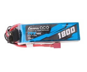 Gens Ace - 1718 - G-Tech 1800mAh 2S1P 7.4V 45C LiPo Battery Pack with Deans Plug Soft Pack (92x30x17.4mm +/- Manufacturer's Specifications)