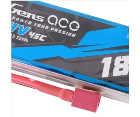 Gens Ace - 1718 - G-Tech 1800mAh 2S1P 7.4V 45C LiPo Battery Pack with Deans Plug Soft Pack (92x30x17.4mm +/- Manufacturer's Specifications)