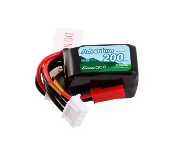 Gens Ace - 2060 - 200mAh 3S 11.1V 30C Lipo Soft Pack Battery Pack with JST Plug