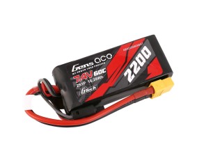 Gens Ace - 1696 - G-Tech 2200mAh 2S1P 7.4V 60C LiPo Battery Pack with XT60 Plug