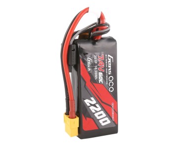 Gens Ace - 1696 - G-Tech 2200mAh 2S1P 7.4V 60C LiPo Battery Pack with XT60 Plug