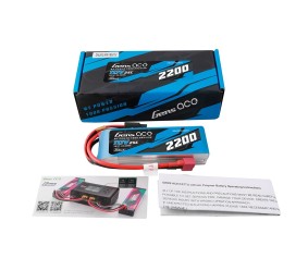 Gens Ace - 1875 - G-Tech 2200mAh 3S 11.1V 25C Lipo Battery Pack With Deans Plug