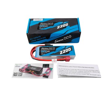 Gens Ace - 1875 - G-Tech 2200mAh 3S 11.1V 25C Lipo Battery Pack With Deans Plug