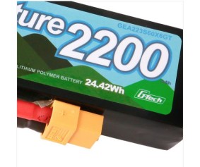 Gens Ace - 1738 - G-Tech Adventure 2200mAh 3S1P 11.1V 60C LiPo Battery Pack with XT60 Plug Soft Pack (107x34x23mm +/- Manufacturer's Specifications)