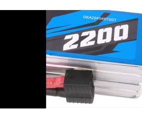 Gens Ace - 1723 - G-Tech 2200mAh 4S1P 14.8V 45C LiPo Battery Pack with Universal Plug Soft Pack (108x34x30mm +/- Manufacturer's Specifications)