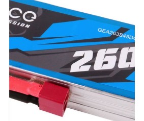 Gens Ace - 1725 - G-Tech 2600mAh 3S1P 11.1V 45C LiPo Battery Pack with Deans Plug Soft Pack (120x38x21mm +/- Manufacturer's Specifications)