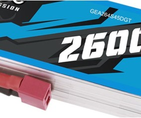 Gens Ace - 1726 - G-Tech 2600mAh 4S1P 14.8V 45C LiP Battery Pack with Deans Plug Soft Pack (121x38x27mm +/- Manufacturer's Specifications)