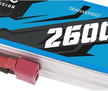 Gens Ace - 1726 - G-Tech 2600mAh 4S1P 14.8V 45C LiP Battery Pack with Deans Plug Soft Pack (121x38x27mm +/- Manufacturer's Specifications)