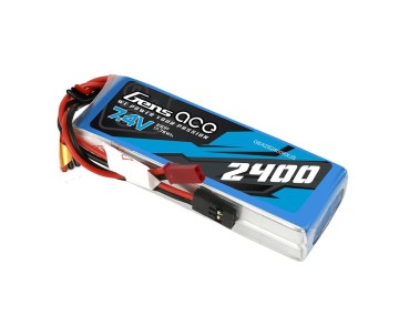 Gens Ace - 1113 - 2400mAh 2S1P 7.4V Receiver LiPo JST Plug Soft Case 88x29x17mm