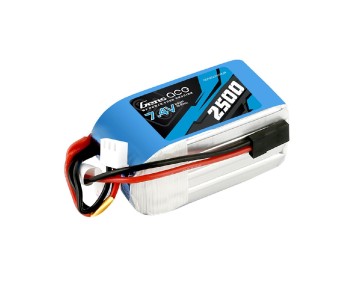 Gens Ace - 1114 - RX 2500mAh 2S2P 7.4V LiPo JR-3P Plug Soft Case 57x30x30.3mm