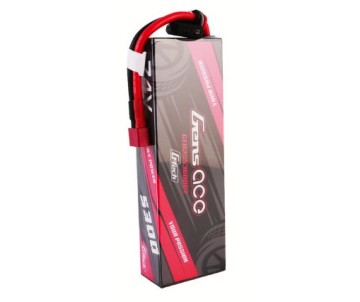 Gens Ace - 1748 - G-Tech 5300mAh 2S1P 7.4V 60C Hardcase LiPo Battery with Deans Plug Hardwired (138.x47x25mm +/- Manufacturer's Specifications)