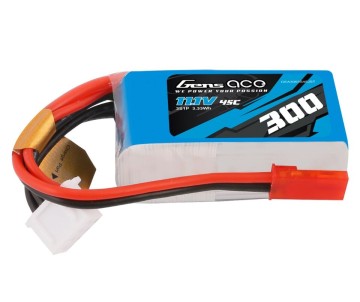Gens Ace - 1558 - 300mAh 3S1P 11.1V 45C Battery Pack With JST Plug 40x21x17mm
