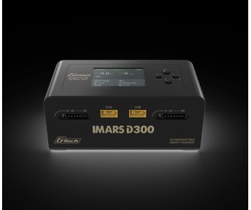 Gens Ace - 1651 - IMARS D300 G-Tech Dual Channel AC/DC 15A x 2 / 1-6S LiPo Battery Charger - Black