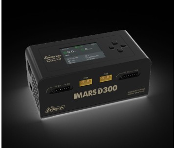 Gens Ace - 1651 - IMARS D300 G-Tech Dual Channel AC/DC 15A x 2 / 1-6S LiPo Battery Charger - Black