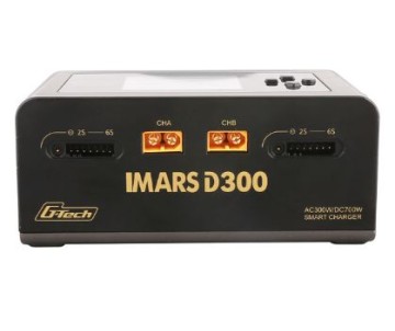 Gens Ace - 1651 - IMARS D300 G-Tech Dual Channel AC/DC 15A x 2 / 1-6S LiPo Battery Charger - Black