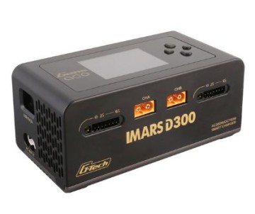 Gens Ace - 1651 - IMARS D300 G-Tech Dual Channel AC/DC 15A x 2 / 1-6S LiPo Battery Charger - Black
