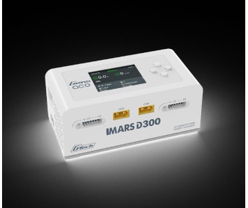 Gens Ace - 1652 - IMARS D300 G-Tech Dual Channel AC/DC 15A x 2 / 1-6S LiPo Battery Charger - White