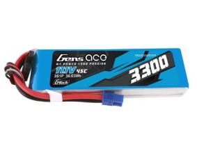 Gens Ace - 1728 - G-Tech 3300mAh 3S1P 11.1V 45C LiPo Battery Pack with EC3 Plug Soft Pack (138x42x20.5mm +/- Manufacturer's Specifications)
