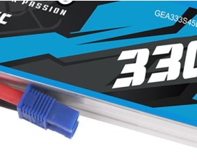 Gens Ace - 1728 - G-Tech 3300mAh 3S1P 11.1V 45C LiPo Battery Pack with EC3 Plug Soft Pack (138x42x20.5mm +/- Manufacturer's Specifications)