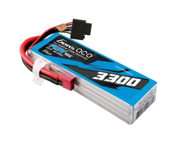 Gens Ace - 1878 - G-Tech 3300mAh 4S1P 14.8V 45C Lipo Battery Pack With Deans Plug