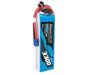 Gens Ace - 1730 - G-Tech 3300mAh 4S1P 14.8V 45C LiPo Battery Pack with EC3 Plug Soft Pack (138x42x27mm +/- Manufacturer's Specifications)