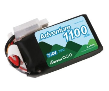 Gens Ace - 1639 - Adventure 1100mAh 2S1P 7.4V 35C LiPo Battery Pack with JST-PHR Plug