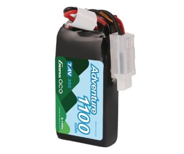 Gens Ace - 1639 - Adventure 1100mAh 2S1P 7.4V 35C LiPo Battery Pack with JST-PHR Plug