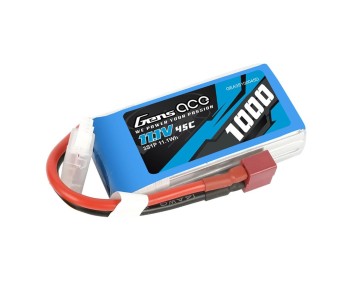 Gens Ace - 1118 - 1000mAh 3S1P 11.1V 45C LiPo Deans Plug Soft Case 72x36x19mm