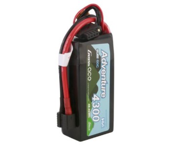 Gens Ace - 1742 - G-Tech Adventure 4300mAh 3S1P 11.4V 60C LiPo Battery Pack with Deans and XT60 Adapter Soft Pack (90x42x29mm +/- Manufacturer's Specifications)