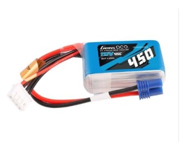Gens Ace - 1601 - 450mAh 3S1P 11.1V 45C LiPo Battery Pack with EC2 Plug