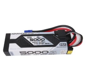 Gens Ace - 1705 - G-Tech 5000mAh 2S1P 7.6V 100C LiPo Battery Pack with EC3 Plug  (138.2x45.8x24mm +/- Manufacturer's Specifications)