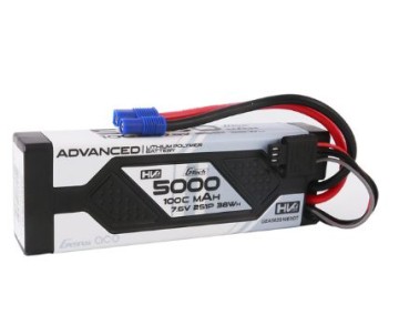 Gens Ace - 1705 - G-Tech 5000mAh 2S1P 7.6V 100C LiPo Battery Pack with EC3 Plug  (138.2x45.8x24mm +/- Manufacturer's Specifications)