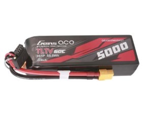 Gens Ace - 1755 - G-Tech 5000mAh 3S1P 11.1V 60C Long LiPo Battery Pack with XT60 Plug Soft Pack (154x42.5x24.7mm +/- Manufacturer's Specifications)