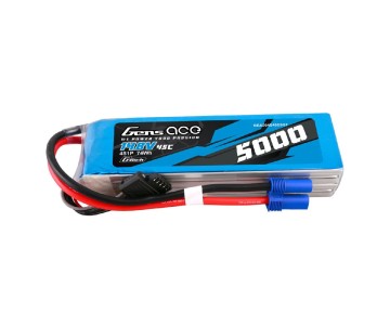 Gens Ace - 1860 - G-Tech 5000mAh 45C 4S1P 14.8V LiPo Battery Pack With EC5 Plug