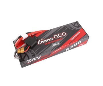 Gens Ace - 1694 - G-Tech 5300mAh 2S1P 7.4V 60C HardCase LiPo Battery with Deans Plug (138.x46x25mm +/- Manufacturer's Specifications)