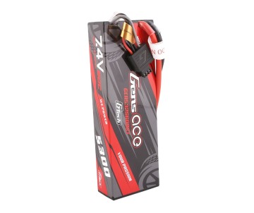 Gens Ace - 1694 - G-Tech 5300mAh 2S1P 7.4V 60C HardCase LiPo Battery with Deans Plug (138.x46x25mm +/- Manufacturer's Specifications)
