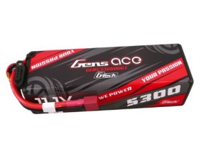 Gens Ace - 1751 - G-Tech 5300mAh 3S1P 11.1V 60C LiPo Battery Pack with Deans Plug Hardwired (138x46x38mm +/- Manufacturer's Specifications)